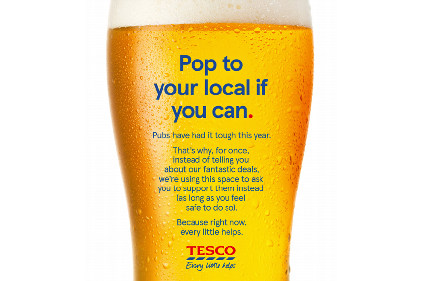 Tescos pop to your local if you can advert