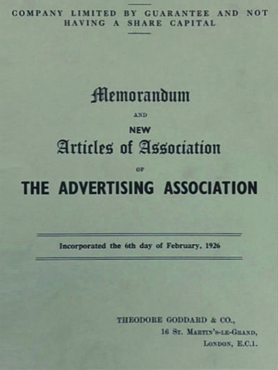The forgotten pictures that tell the early story of the Advertising Association